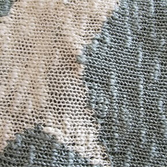 Wishlist women's spa aqua green star pattern lightweight knitted Sweater Sz S/M - Picture 15 of 15